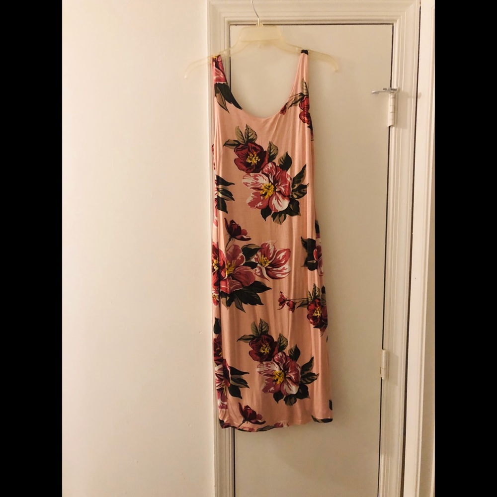 Pink floral dress